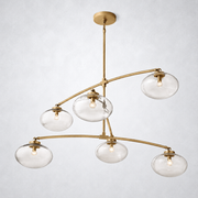 Bratle Clear Glass Mobile Round Chandelier