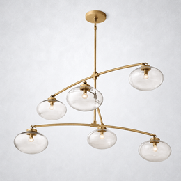 Bratle Clear Glass Mobile Round Chandelier