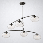 Bratle Clear Glass Mobile Round Chandelier