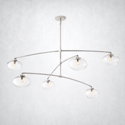 Bratle Clear Glass Mobile Round Chandelier