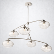 Bratle Clear Glass Mobile Round Chandelier