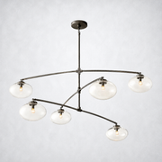 Bratle Clear Glass Mobile Round Chandelier