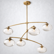 Bratle Clear Glass Mobile Round Chandelier