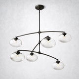 Bratle Clear Glass Mobile Round Chandelier