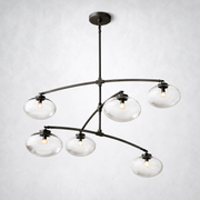 Bratle Clear Glass Mobile Round Chandelier