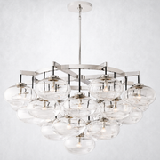 Bratle Clear Glass Round Chandelier 48