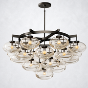 Bratle Clear Glass Round Chandelier 48