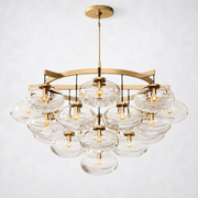 Bratle Clear Glass Round Chandelier 48