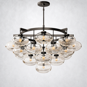 Bratle Clear Glass Round Chandelier 48