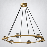 Coikle Crystal Ball Round Chandelier 36