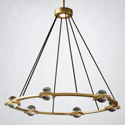 Coikle Crystal Ball Round Chandelier 36