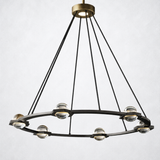 Coikle Crystal Ball Round Chandelier 36