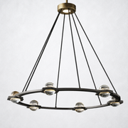 Coikle Crystal Ball Round Chandelier 36