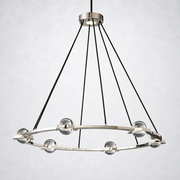 Coikle Crystal Ball Round Chandelier 36