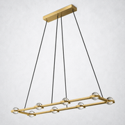 Coikle Crystal Ball Rectangular Chandelier 54
