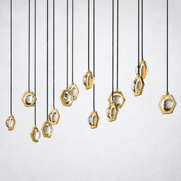Coikle Crystal Ball Linear Chandelier 54