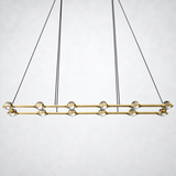 Coikle Crystal Ball Rectangular Chandelier 72
