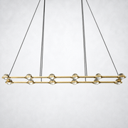 Coikle Crystal Ball Rectangular Chandelier 72