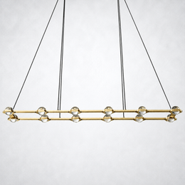 Coikle Crystal Ball Rectangular Chandelier 72