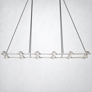 Coikle Crystal Ball Rectangular Chandelier 72