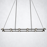 Coikle Crystal Ball Rectangular Chandelier 72
