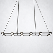 Coikle Crystal Ball Rectangular Chandelier 72
