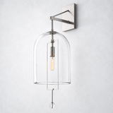 Furelit Brass Grand Wall Sconce Glass Shade