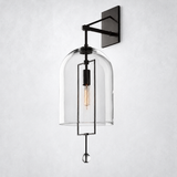 Furelit Brass Grand Wall Sconce Glass Shade