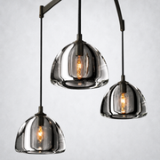Hemisp Glass Linear Chandelier 54