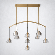 Hemisp Glass Linear Chandelier 54