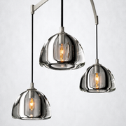 Hemisp Glass Linear Chandelier 54
