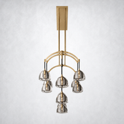 Hemisp Glass Linear Chandelier 72