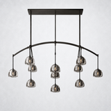 Hemisp Glass Linear Chandelier 72