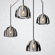 Hemisp Glass Linear Chandelier 72