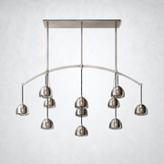 Hemisp Glass Linear Chandelier 72