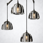 Hemisp Glass Linear Chandelier 72