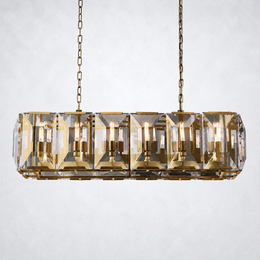 Hakro Crystal Rectangular Chandelier 42“