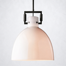 Mchary Milk Glass Cloche Island Pendant