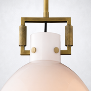 Mchary Milk Glass Cloche Island Pendant
