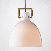 Mchary Milk Glass Cloche Island Pendant