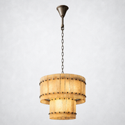 Sanrhca Alabaster Round Tiered Chandelier 22