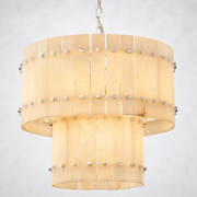 Sanrhca Alabaster Round Tiered Chandelier 22