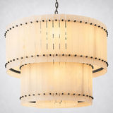 Sanrhca Alabaster Round Tiered Chandelier 37