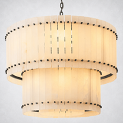 Sanrhca Alabaster Round Tiered Chandelier 37