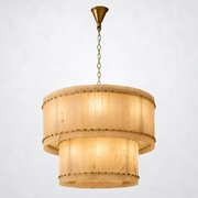 Sanrhca Alabaster Round Tiered Chandelier 37