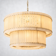 Sanrhca Alabaster Round Tiered Chandelier 48