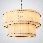 Sanrhca Alabaster Round Tiered Chandelier 48