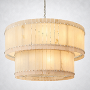 Sanrhca Alabaster Round Tiered Chandelier 48