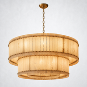 Sanrhca Alabaster Round Tiered Chandelier 60