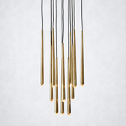 Zitay Round Tapered Tubular Chandelier 24